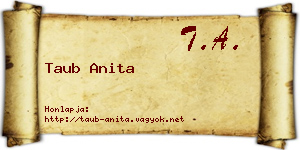 Taub Anita névjegykártya